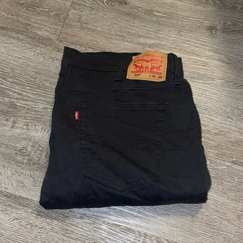 Levi's 514 Dark Gray Denim Jeans 38 x 29 casual pants